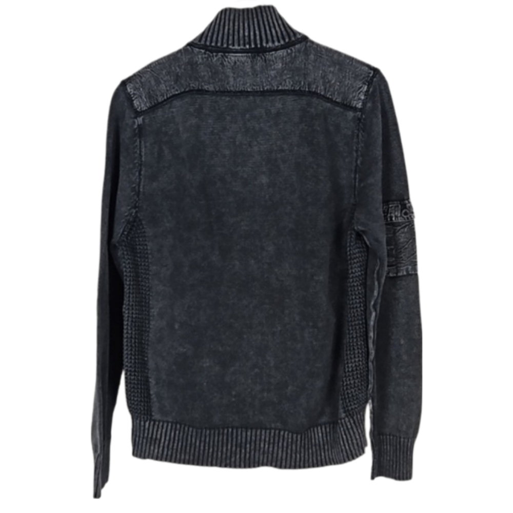 Alex Stevens Gray Cargo Zip Up Sweater with Pockets, M - Picture 2 of 5